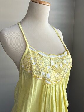 Yellow Lace-Trim Slip Dress - Women Intimates & Sleepwear |Size L